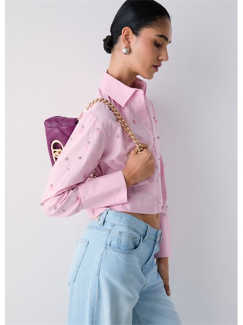 Camicia boxy con ricami gioiello LIU JO | WA6173T039A/32802